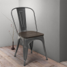 sedie Lix industrial acciaio legno per cucina e bar steel wood Scelta