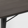 tavolo da pranzo 120x60 design Lix industriale metallo legno rettangolare caupona Saldi