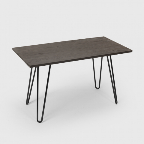 tavolo da pranzo 120x60 design Lix industriale metallo legno rettangolare prandium Promozione