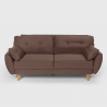 Divano letto clic clac 3 posti design nordico reclinabile in tessuto Fortaleza 