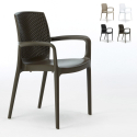 Sedie Poltrona Poly Rattan Braccioli per Giardino Bar Ristorante Boheme Grand Soleil Modello