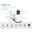Pompa Filtro A Sabbia Bestway 58499 Flowclear Da 8,327 lt/h Per Piscina