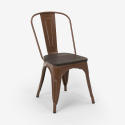 set tavolo rettangolare 120x60 con 4 sedie acciaio legno design industriale ralph Prezzo