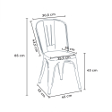 set tavolo rettangolare 120x60 con 4 sedie acciaio legno design Lix industriale ralph 
