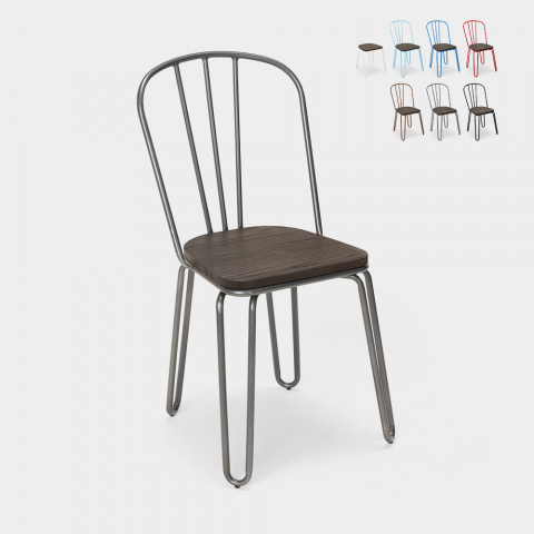 sedie Lix industrial acciaio per bar e cucina design ferrum Promozione