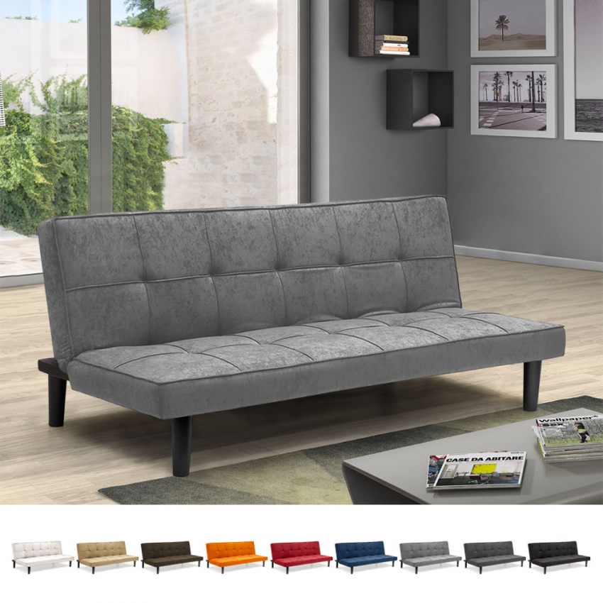Divano Letto Design in tessuto 2 Posti per casa e ufficio Giada Misure Divano Letto Design in tessuto 2 Posti per casa e ufficio Giada Misure