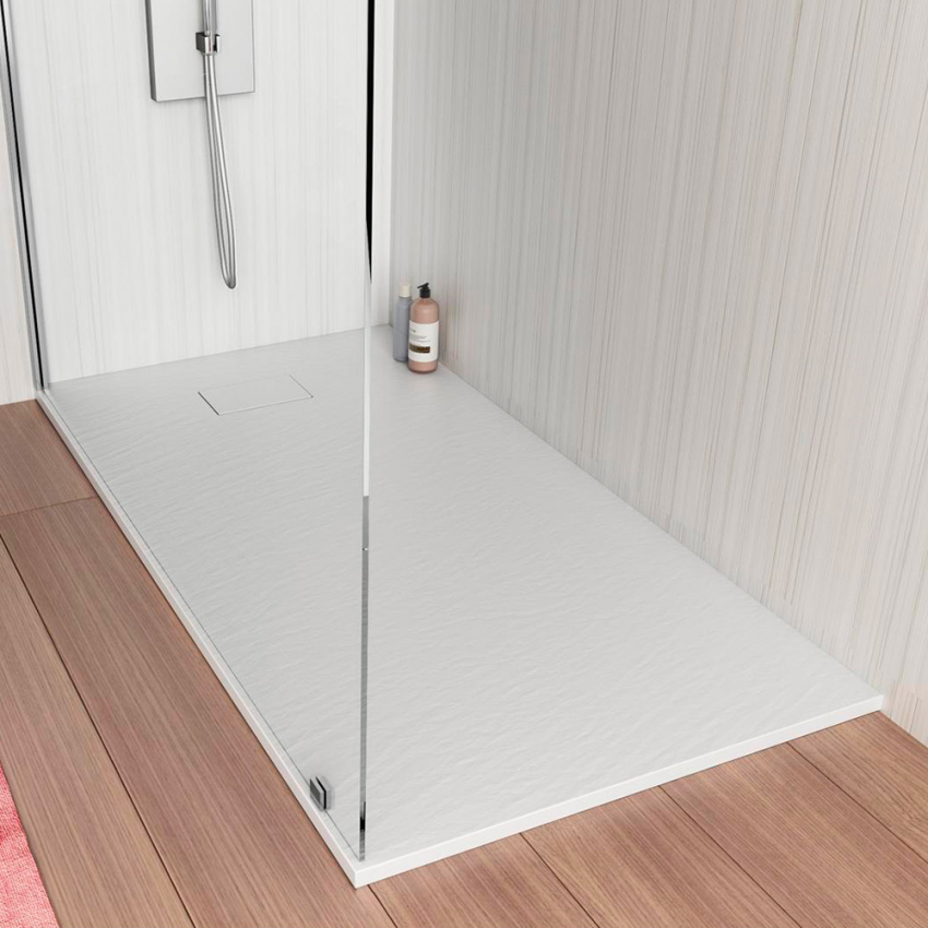 Piatto doccia filo pavimento resina rettangolare 150x70 Stone Promozione