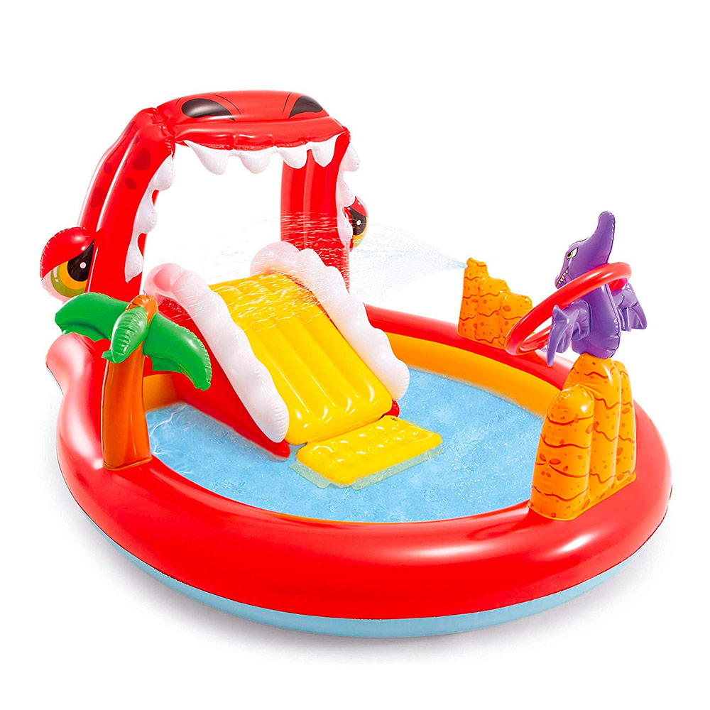 Piscina gonfiabile bambini Intex 57163 Happy Dino Play Center Gioco