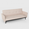 Divano letto 3 posti in tessuto reclinabile clic clac design moderno Tulum 