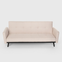 Divano letto 3 posti in tessuto reclinabile clic clac design moderno Tulum 
