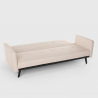 Divano letto 3 posti in tessuto reclinabile clic clac design moderno Tulum 