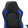 Poltrona racing ufficio ergonomica gaming similpelle blu nero Aragon Sky Offerta