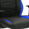 Poltrona racing ufficio ergonomica gaming similpelle blu nero Aragon Sky Saldi