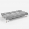 Divano letto in tessuto con porta USB e gambe in metallo design Astralis 