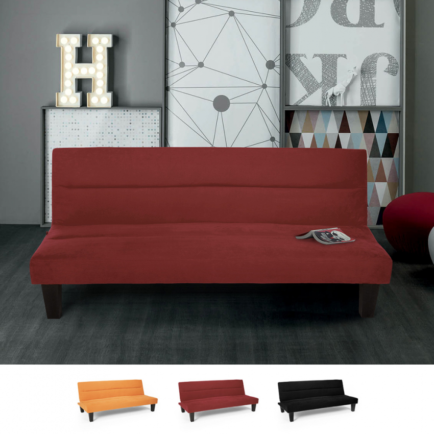 Divano letto in microfibra velluto 2 posti design moderno Ametista Rainbow Modello Divano letto in microfibra velluto 2 posti design moderno Ametista Rainbow Modello