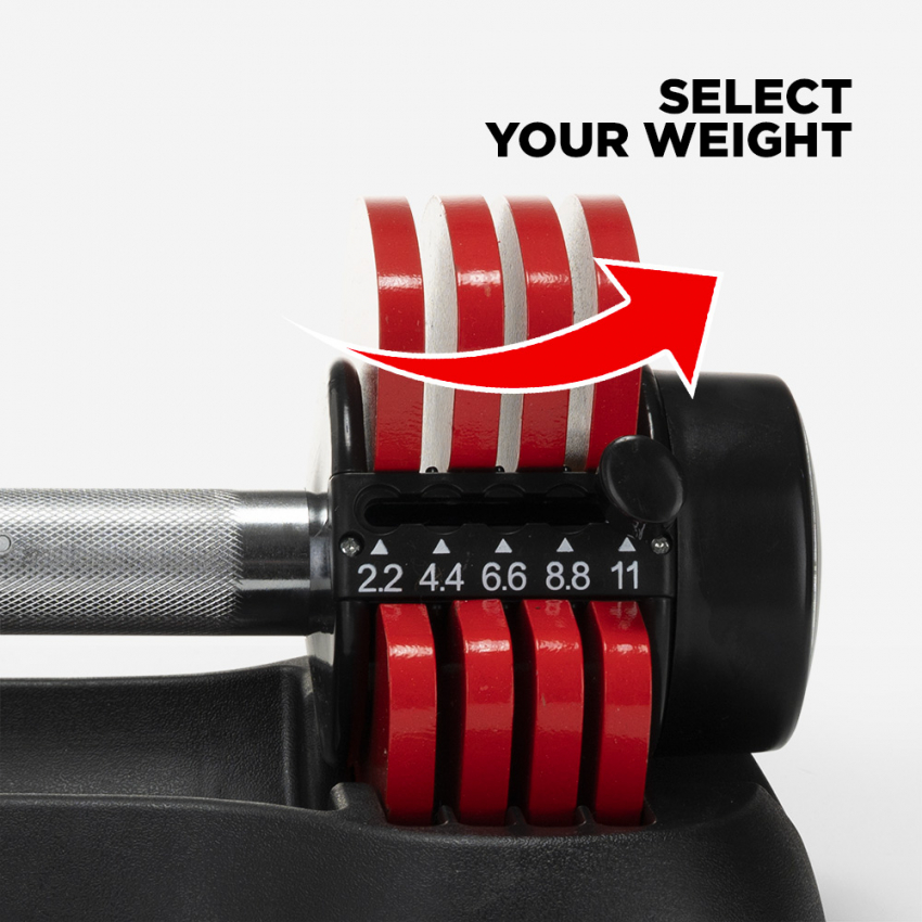 Manubrio peso regolabile a scatto per palestra e fitness 12 kg Erope