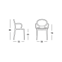 Sedie poltrone con braccioli design moderno per cucina bar ristorante Scab Gio Arm