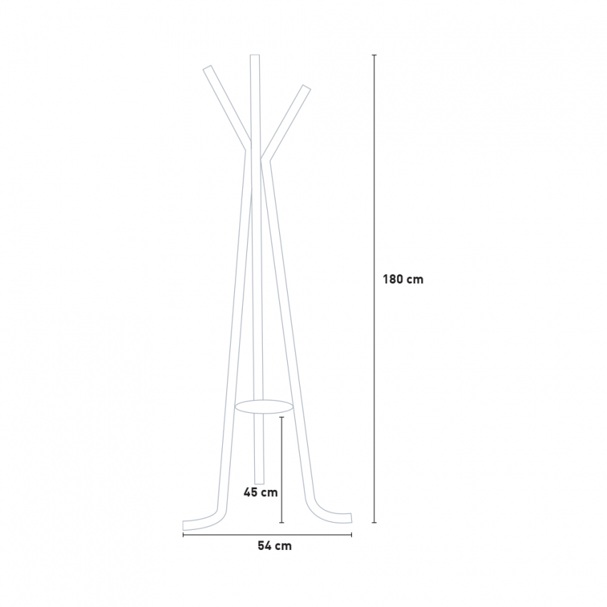 Nordstrand Appendiabiti da terra design nordico legno ingresso salotto