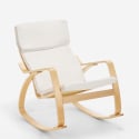 Poltrona sedia a dondolo in legno design scandinavo ergonomica Aalborg Misure