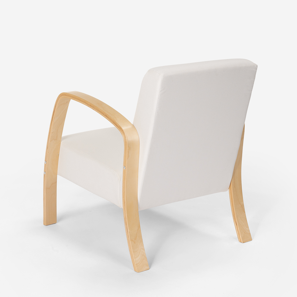 Poltrona in legno design scandinavo ergonomica studio salotto Frederiksberg  Colore: Marrone