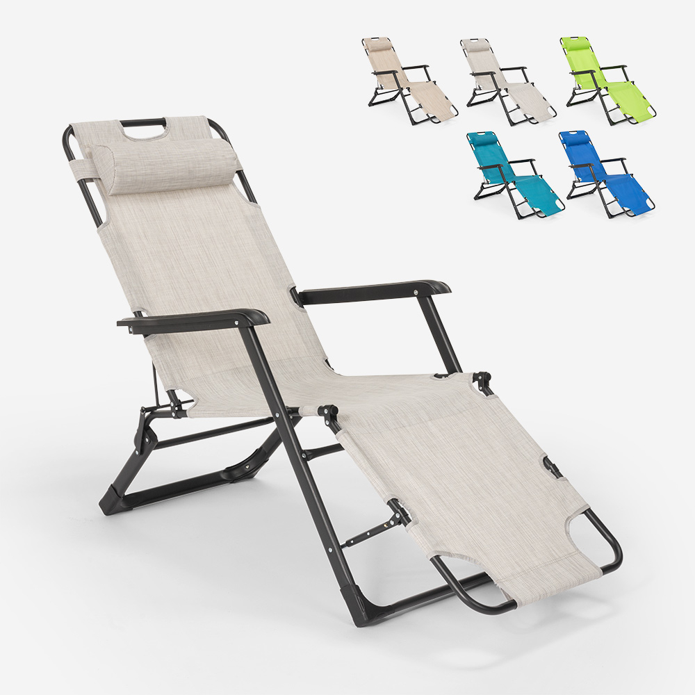 Sedia sdraio per spiaggia e giardino pieghevole multiposizione Emily Lux Zero Gr - Foto 9 di 60