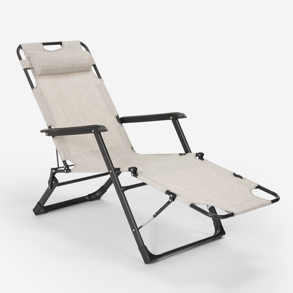 Sedia sdraio per spiaggia e giardino pieghevole multiposizione Emily Lux Zero Gr - Foto 45 di 60