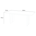 Tavolo da pranzo design moderno in legno 160x90cm Bologna Catalogo
