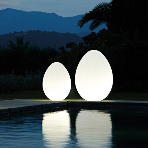Lampada da terra uovo design moderno Slide Dino Promozione
