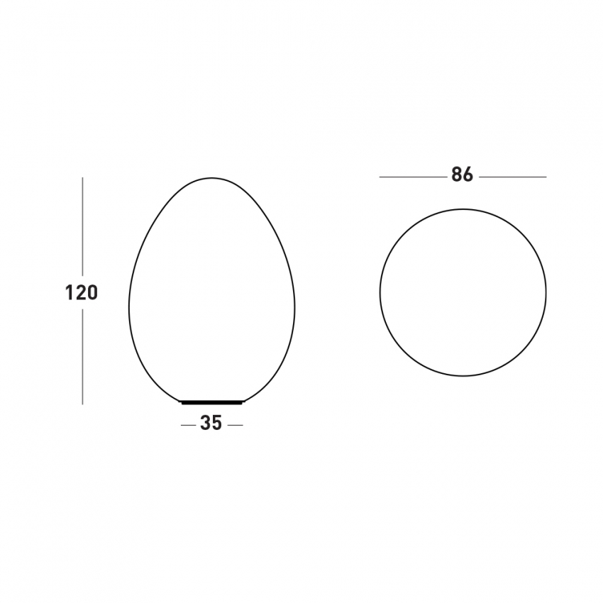 Lampada da Terra a forma di uovo - Dino