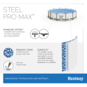 Piscina fuoriterra rotonda Bestway Steel Pro Max 305x76cm 56406 Sconti