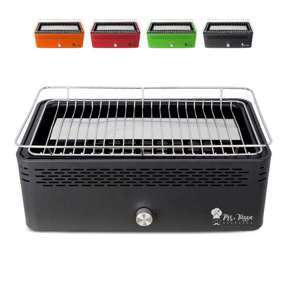Barbecue senza fumo a carbonella bbq da tavolo con ventola Merapi