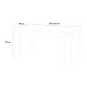 Tavolo da pranzo bianco allungabile 90x160-210 design moderno bianco Jesi Long Stock