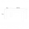Tavolo da pranzo bianco allungabile 90x160-210 design moderno bianco Jesi Long Stock