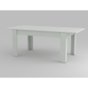 Tavolo da pranzo moderno legno bianco allungabile 160-210x90cm Jesi Larch Offerta