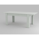 Tavolo da pranzo moderno legno bianco allungabile 90x160-210 Jesi Larch Offerta