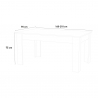 Tavolo da pranzo moderno legno bianco allungabile 160-210x90cm Jesi Larch Saldi