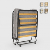 Brandina letto pieghevole con doghe e materasso 80x190cm in microfibra Demetra Modello
