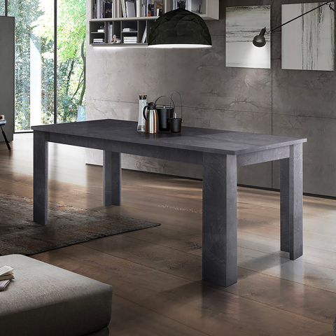 Tavolo da pranzo allungabile 90x160-210 design moderno Jesi Ardesia Promozione