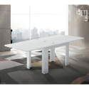 Tavolo da pranzo bianco allungabile a libro 90x90-180cm Jesi Liber Saldi