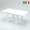 Tavolo da pranzo bianco allungabile a libro 90x90-180cm Jesi Liber Vendita