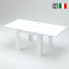 Tavolo da pranzo bianco allungabile a libro 90x90-180cm Jesi Liber Vendita