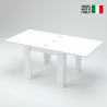 Tavolo da pranzo bianco tavolino allungabile a libro 90-180x90cm Jesi Liber Vendita