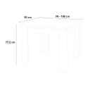Tavolo da pranzo bianco allungabile a libro 90x90-180cm Jesi Liber Catalogo