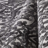 Tappeto moderno design floreale Double grigio pelo corto GRI003