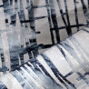Tappeto design moderno contemporaneo pelo corto grigio blu Double CEL001 Offerta