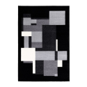 Tappeto moderno rettangolare design geometrico grigio nero Milano GRI014 Vendita