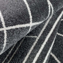 Tappeto design geometrico moderno rettangolare grigio nero Milano GRI016 Offerta
