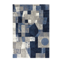 Tappeto rettangolare moderno design geometrico grigio blu Milano BLU013 Vendita