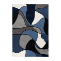 Tappeto design moderno Milano motivo geometrico pop art blu bianco BLU015 Vendita