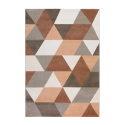 Tappeto design moderno geometrico rettangolare marrone grigio Milano GLO005 Vendita